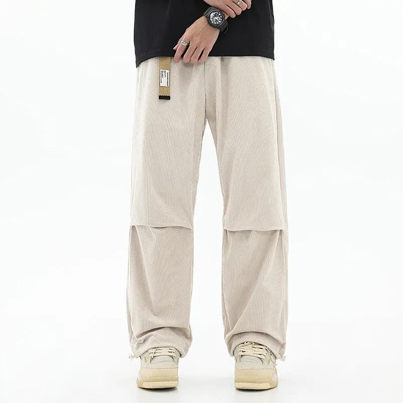 Corduroy Belted Relaxed Fit Pants
