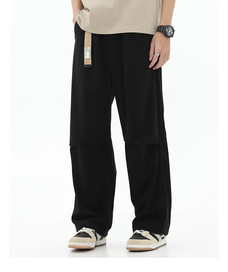 Corduroy Belted Relaxed Fit Pants