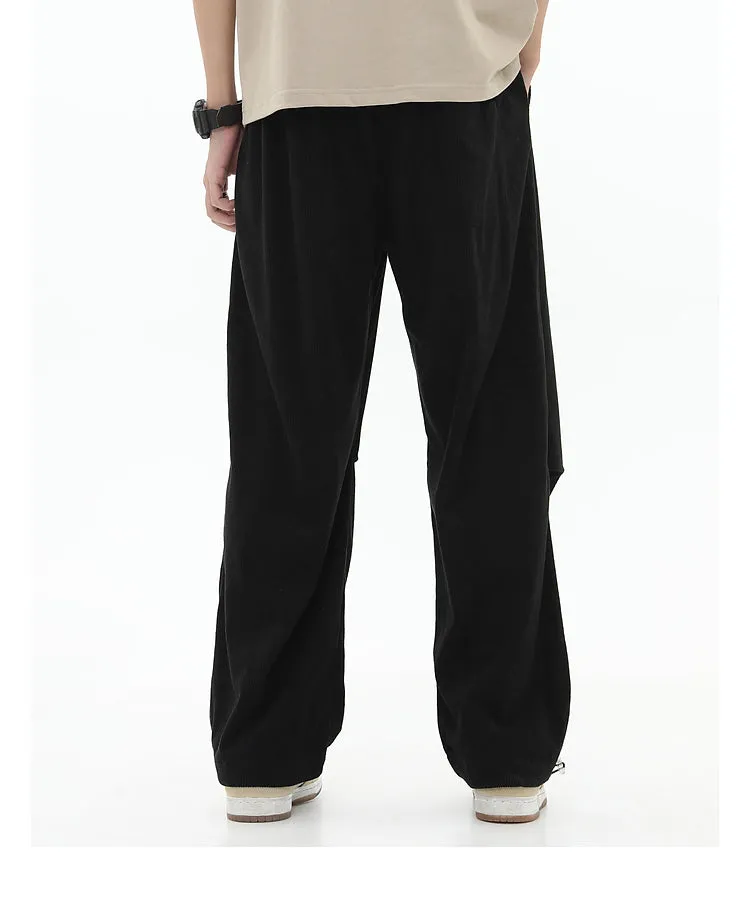 Corduroy Belted Relaxed Fit Pants