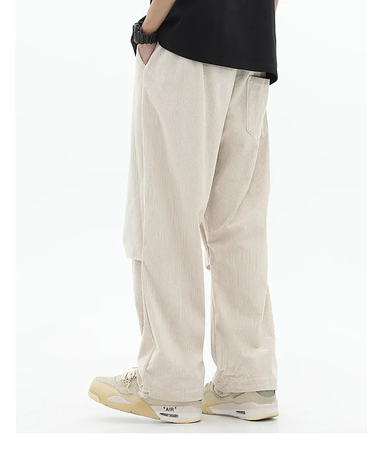 Corduroy Belted Relaxed Fit Pants