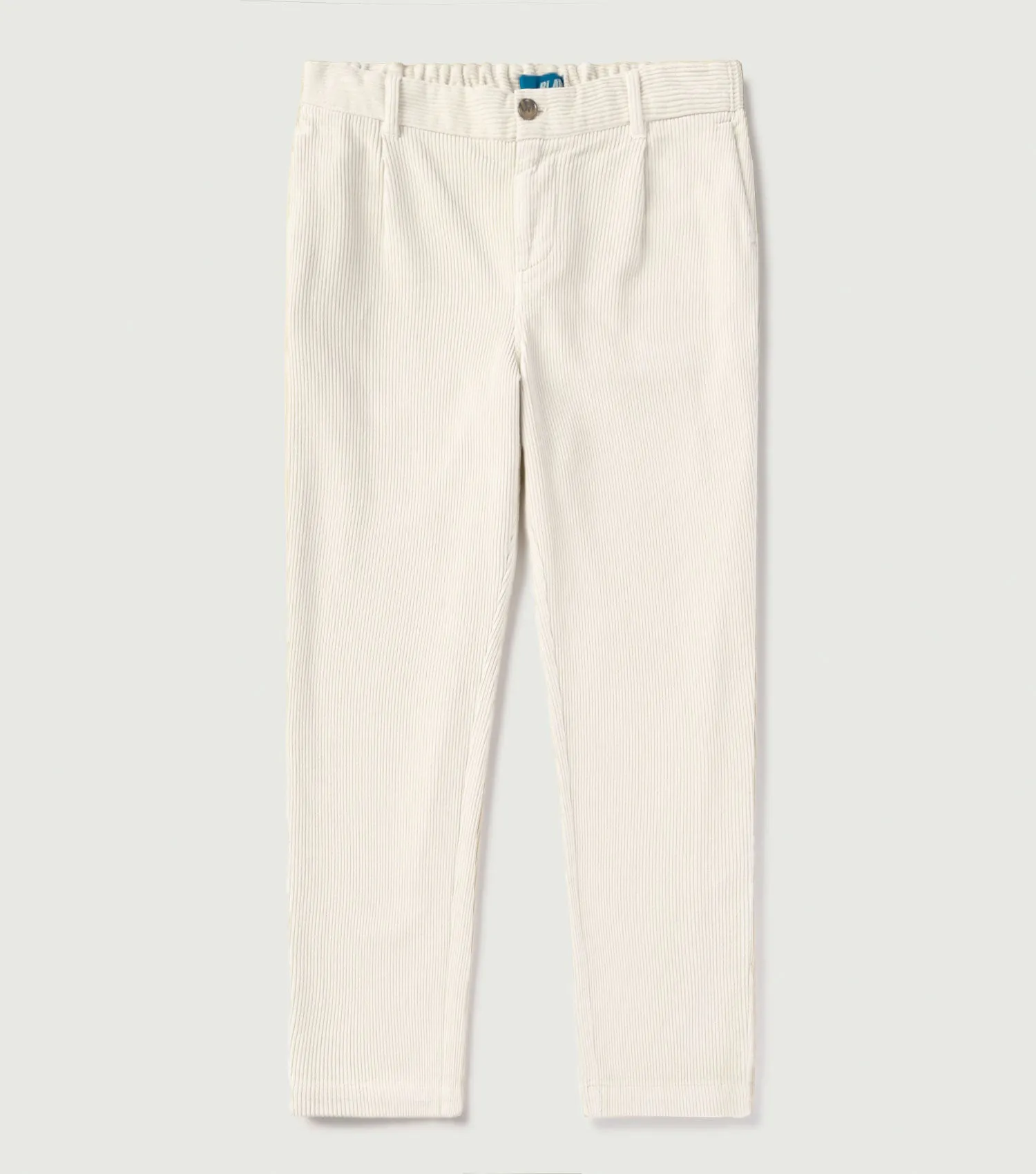 Corduroy Carrot Pleated Pants Ecru