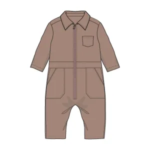 Corduroy Retro Jumpsuit - Sinopia Fresco