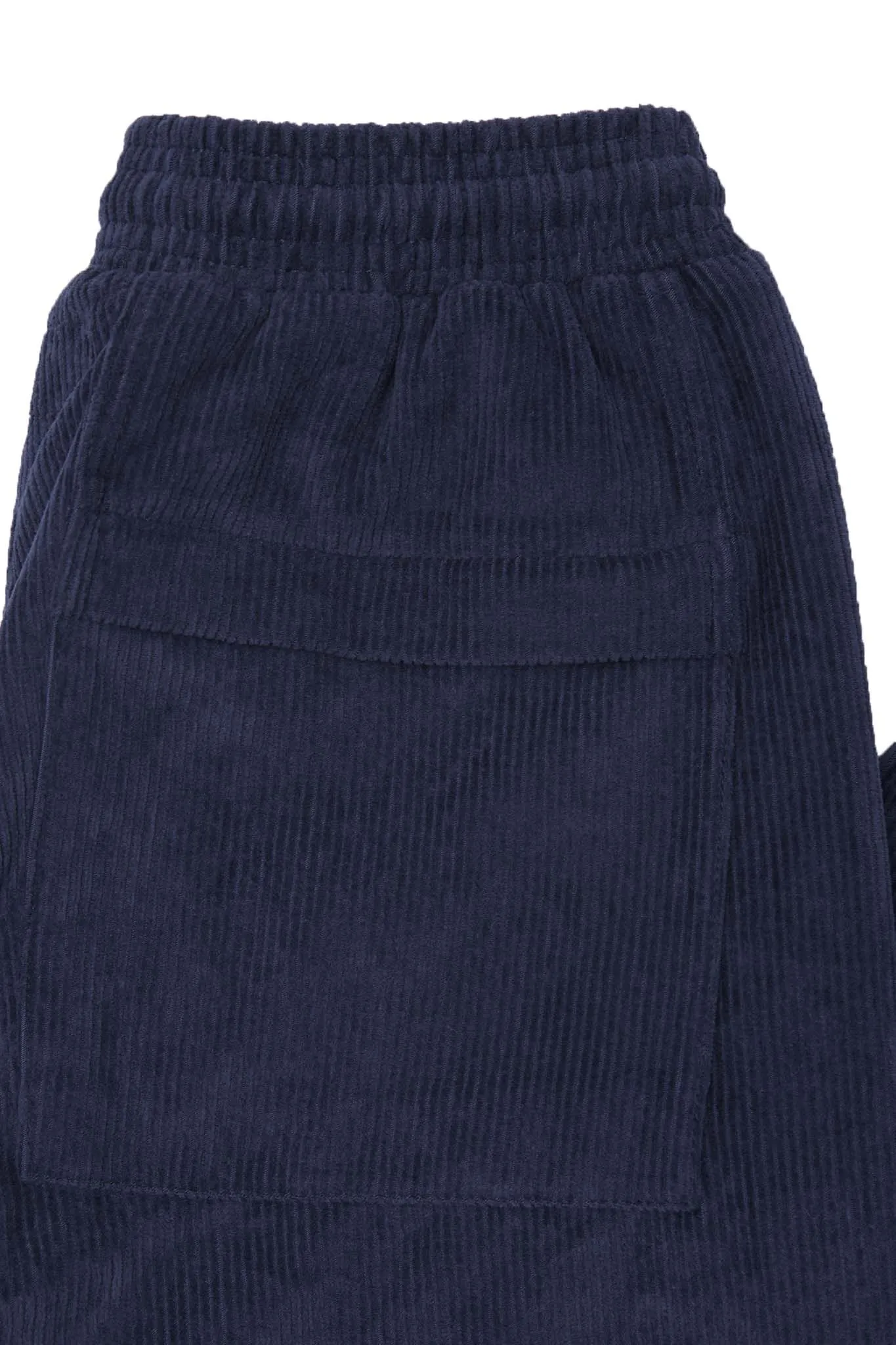 CORDUROY WIDE PANTS IN NAVY