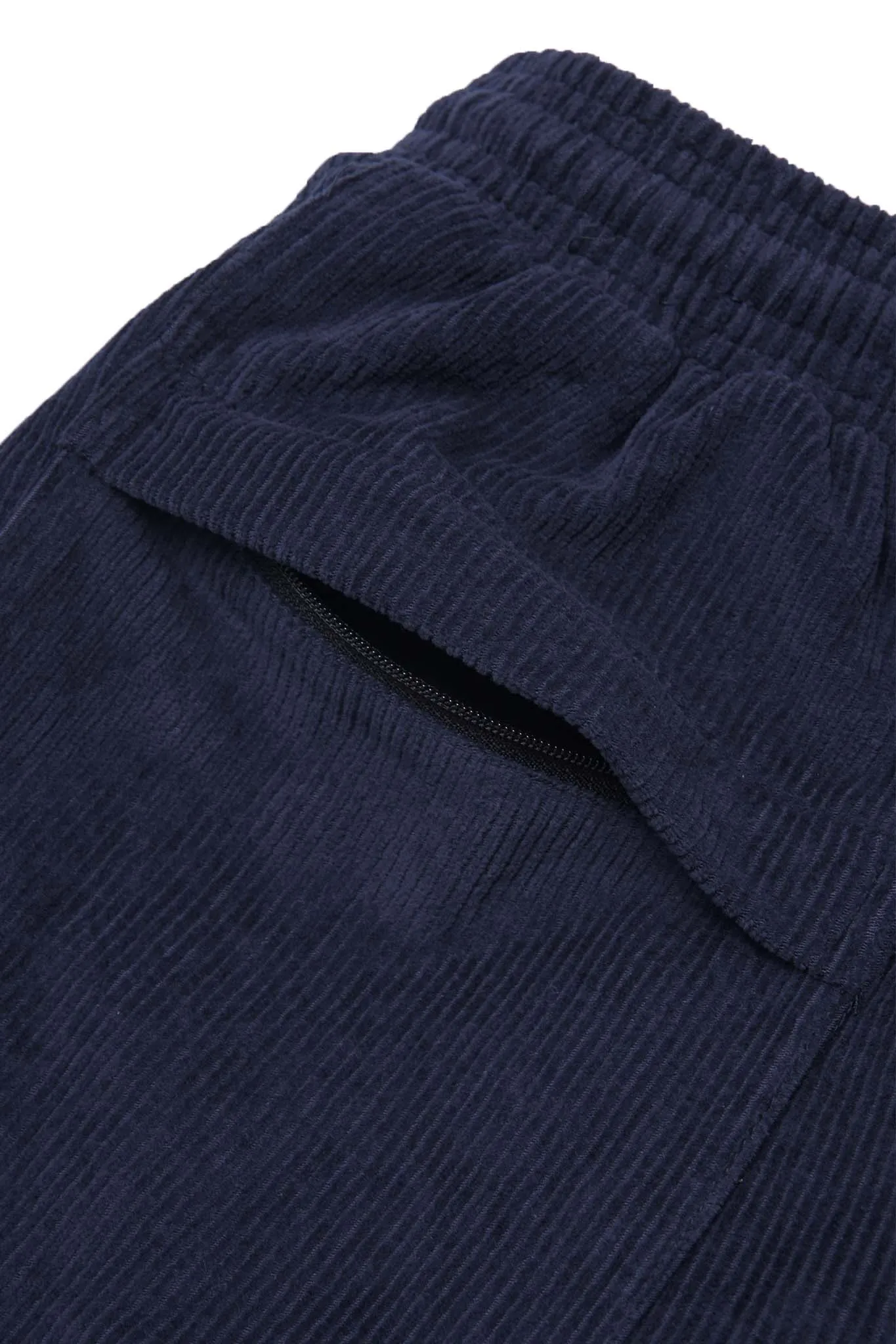 CORDUROY WIDE PANTS IN NAVY