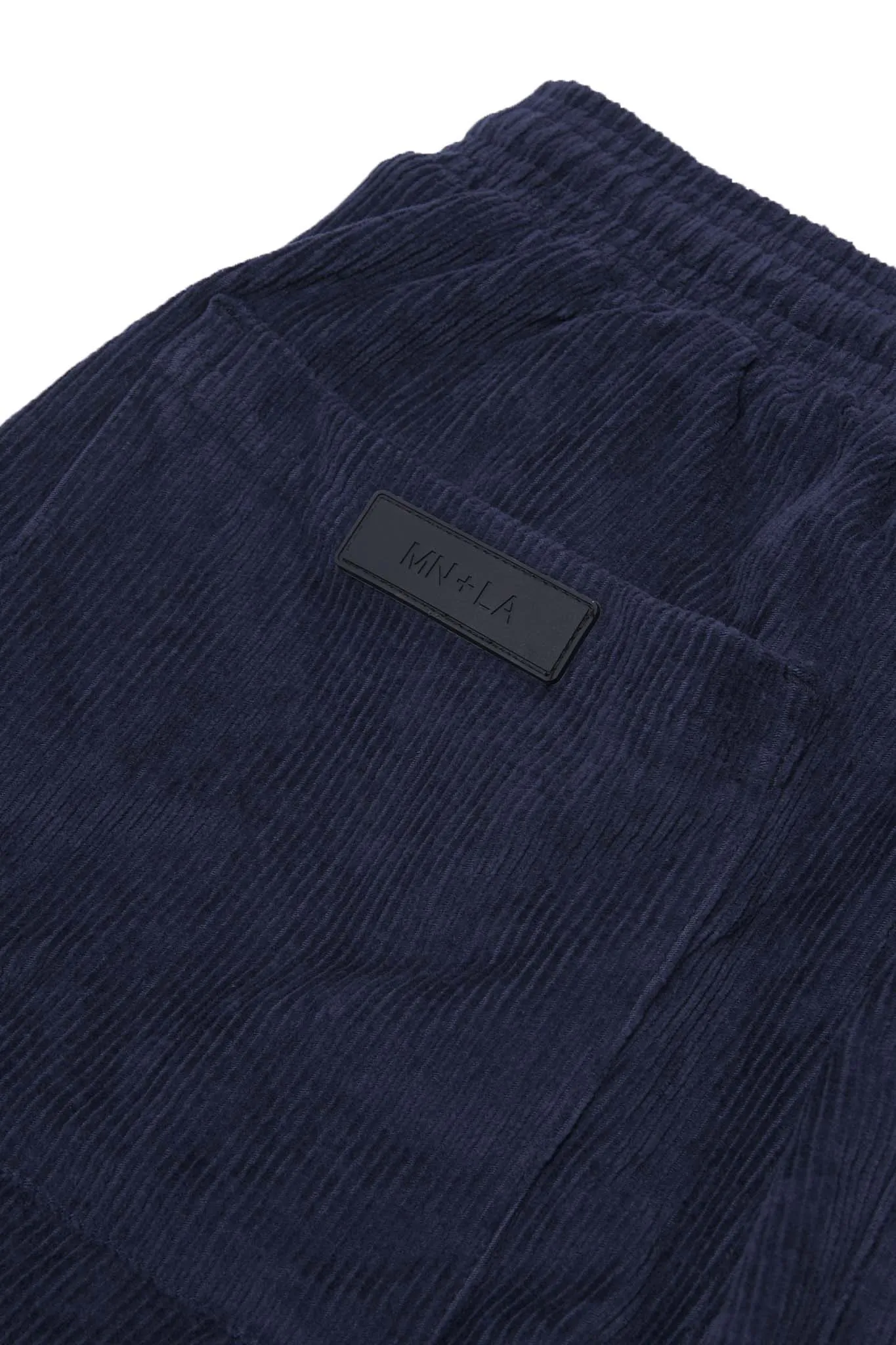 CORDUROY WIDE PANTS IN NAVY