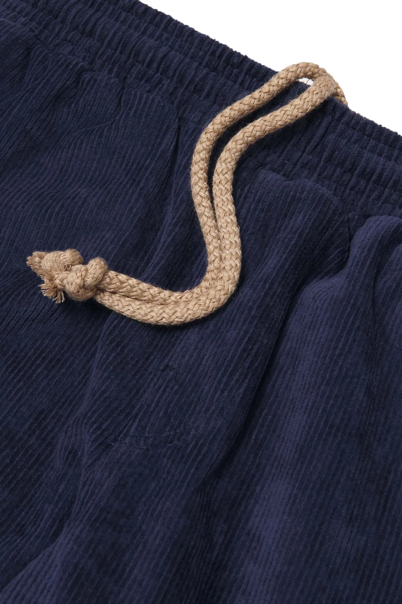 CORDUROY WIDE PANTS IN NAVY
