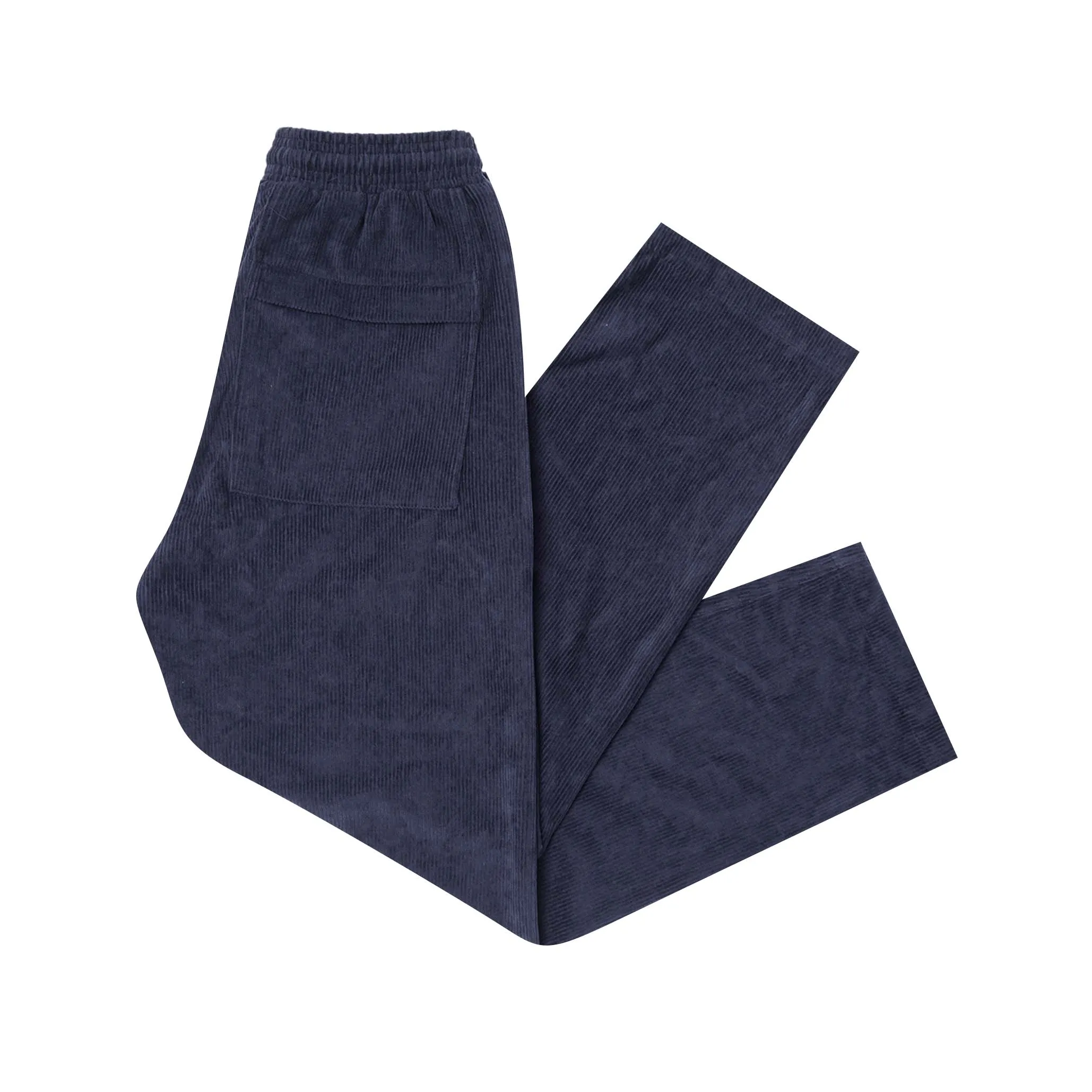 CORDUROY WIDE PANTS IN NAVY