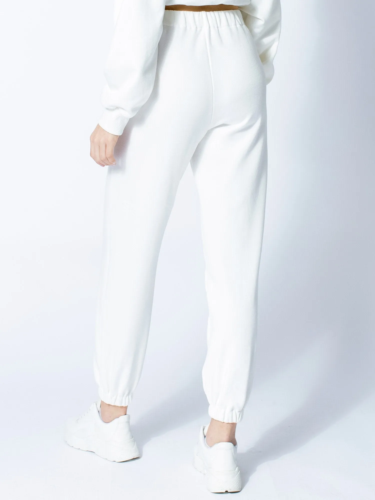 COTTON SWEATPANTS, WHITE