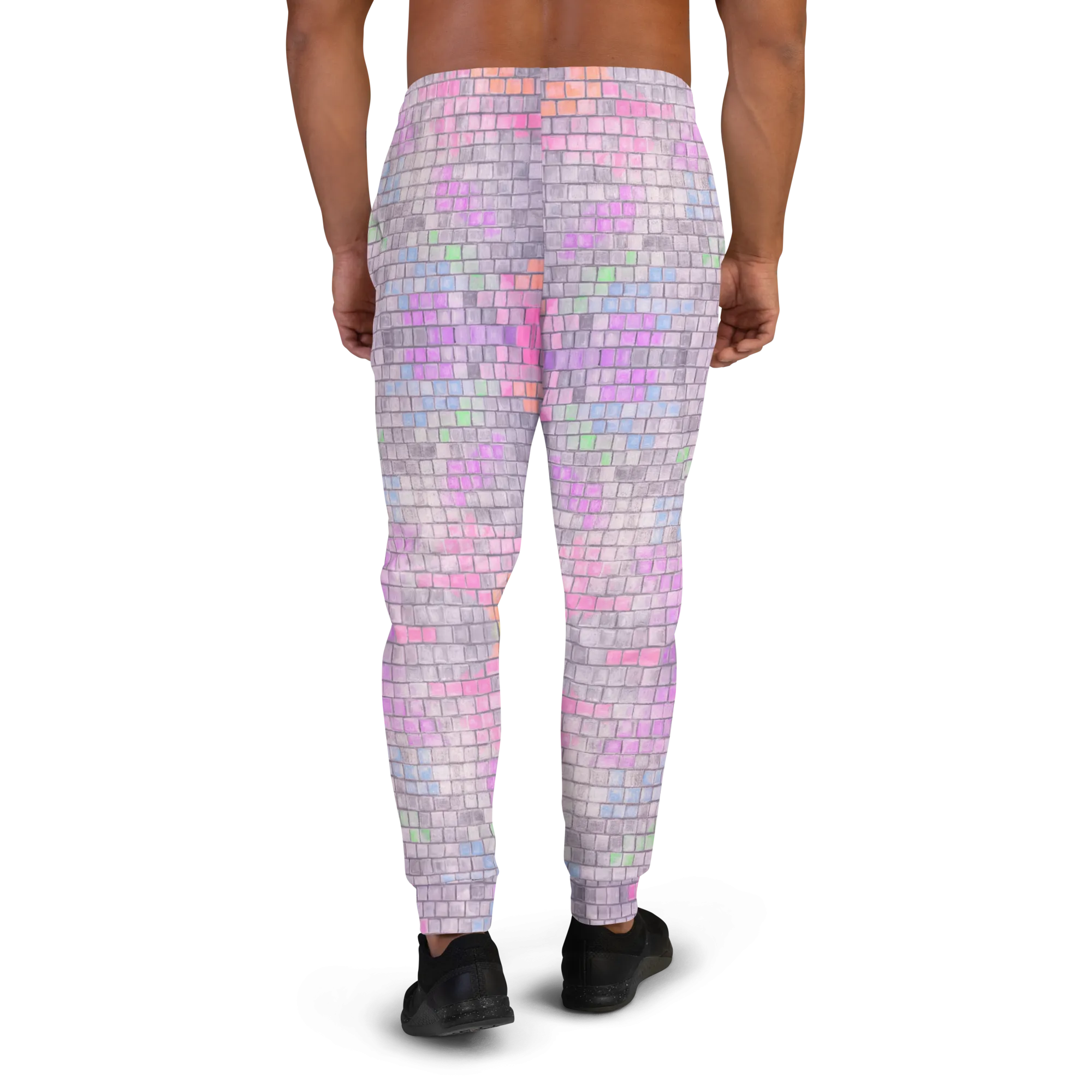 Cozy Slim Fit Joggers- "Disco Kitty" Design