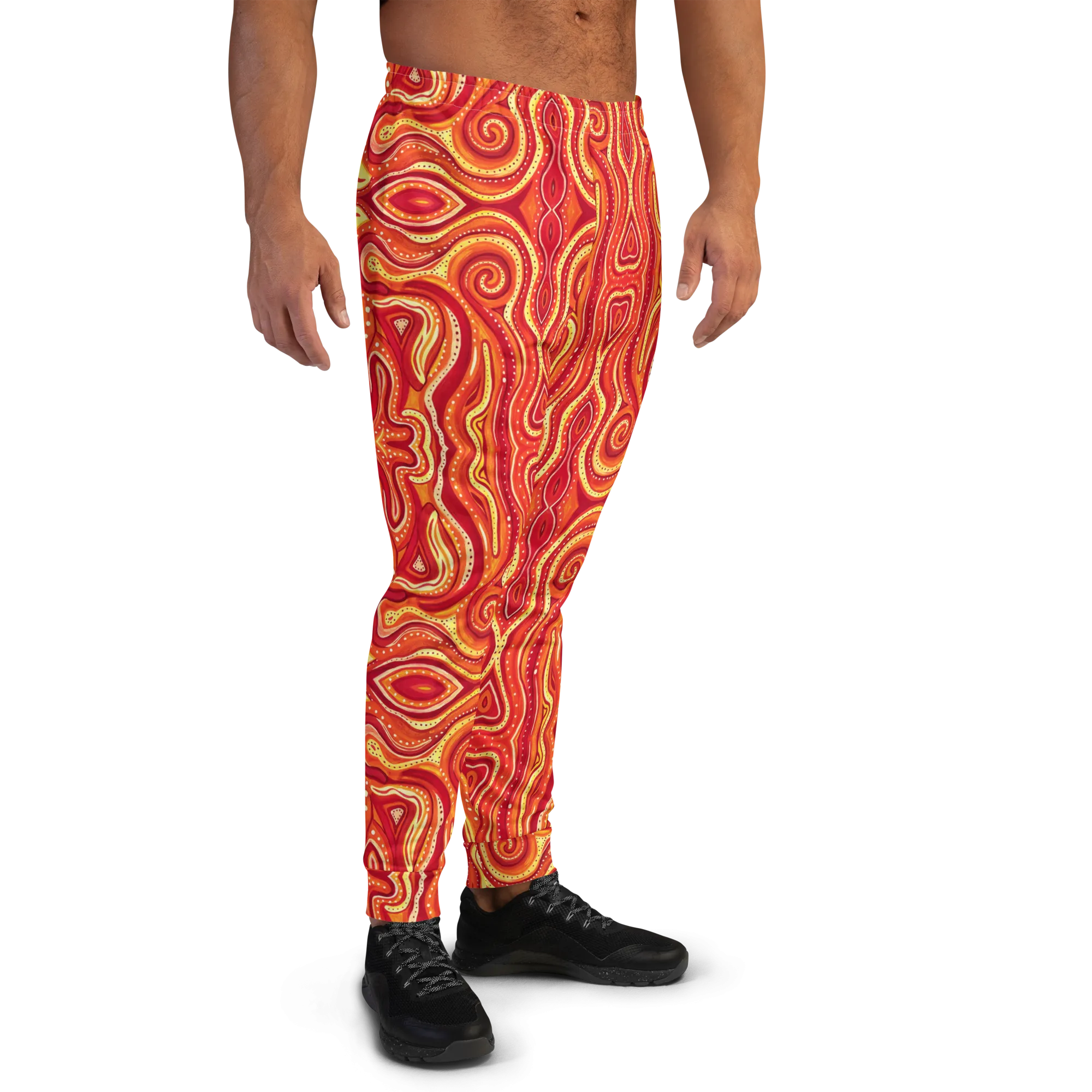 Cozy Slim Fit Joggers- "Ember" Design