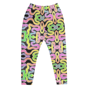 Cozy Slim Fit Joggers- "Neon Spaghetti" Design