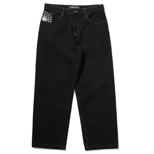 Crawling Death  - Web Denim Jeans Washed Black