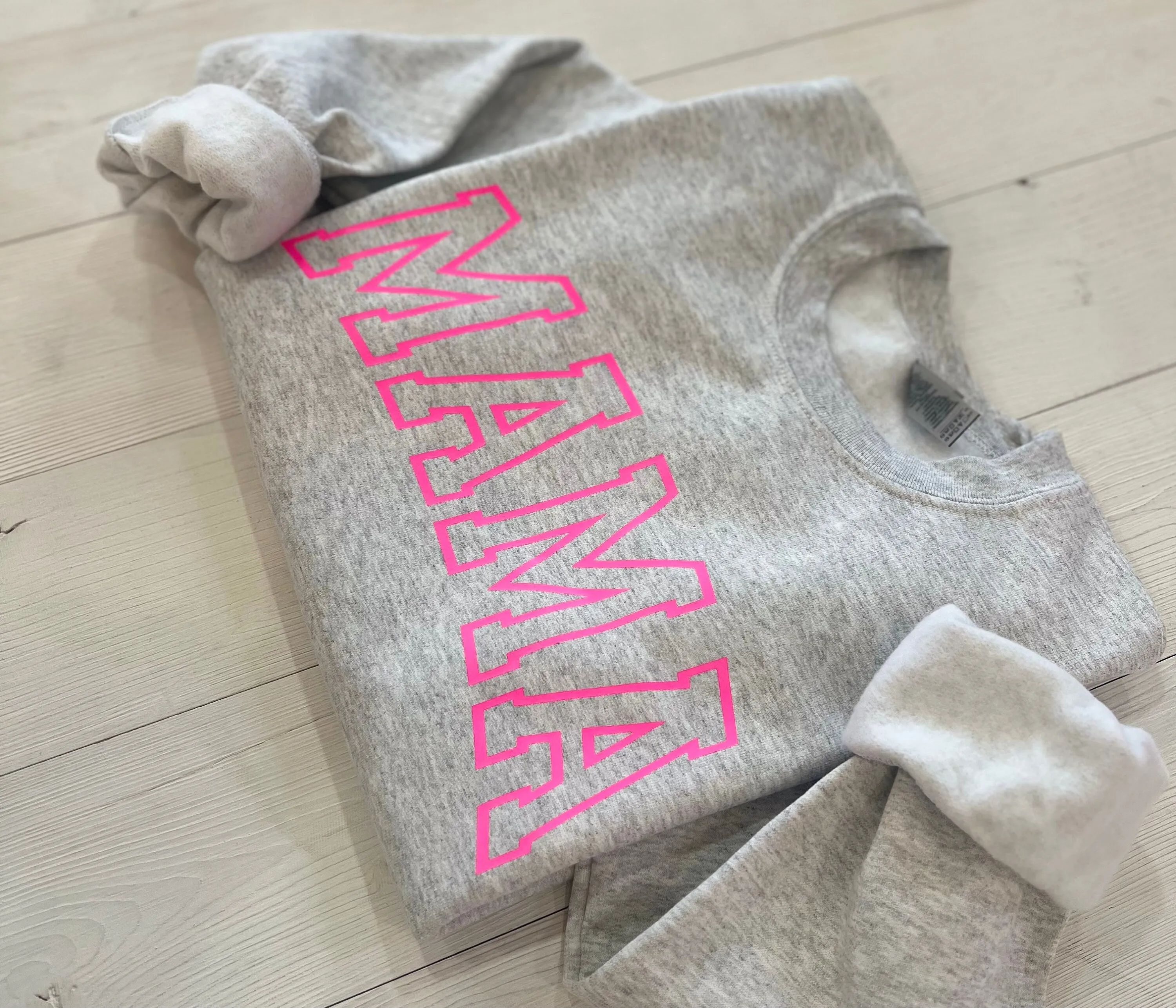 Customized Light Gray Sweatset for New Mom