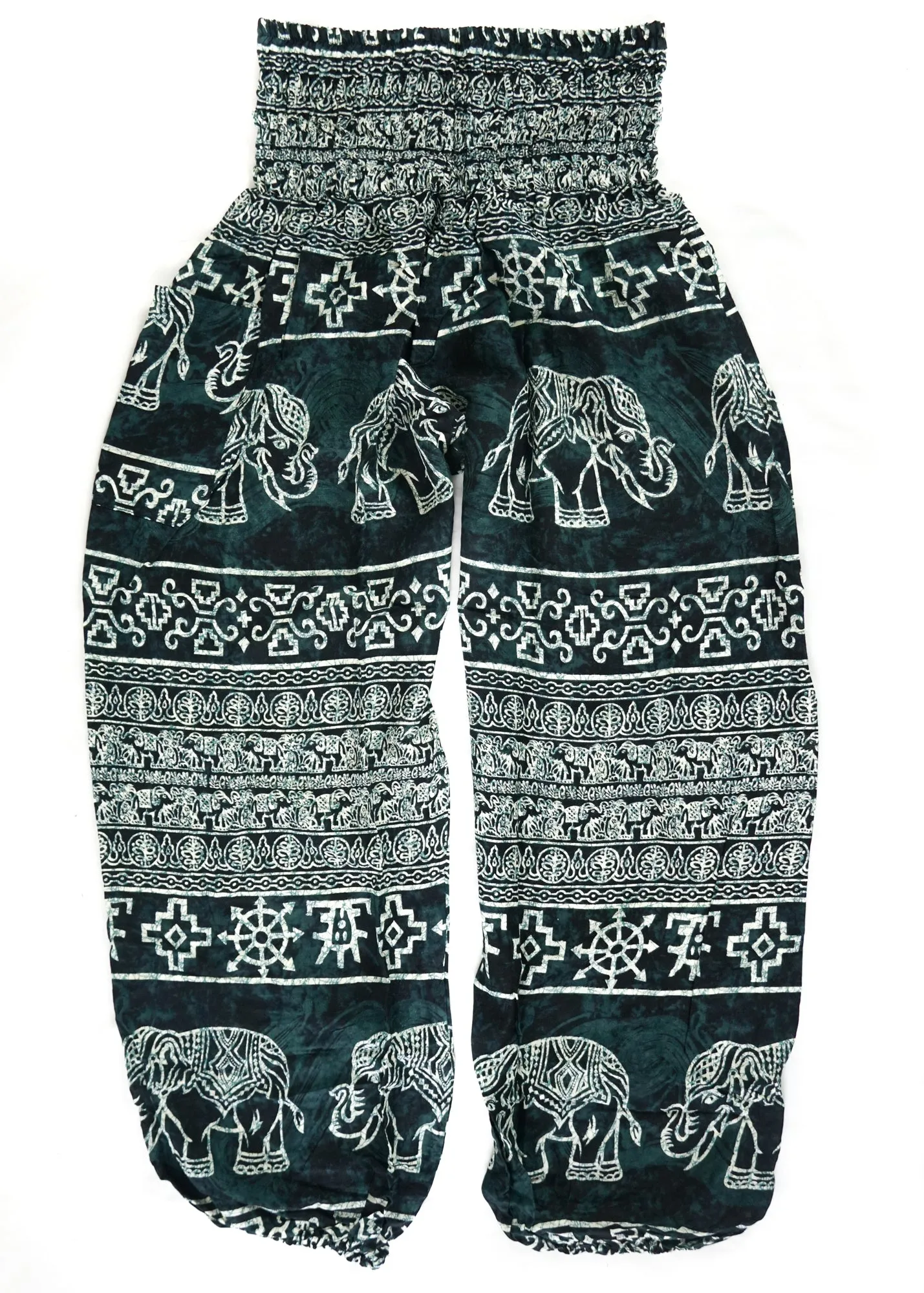Dark Blue Marble Elephant Harem Pants