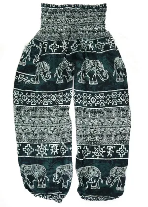 Dark Blue Marble Elephant Harem Pants