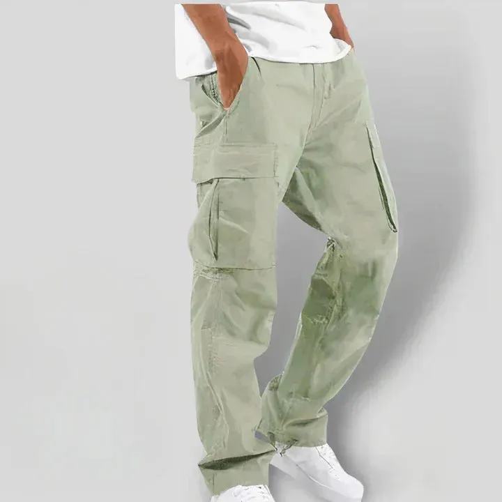 Dark Gray Felix Men's Cargo Pants in Colorful Design
