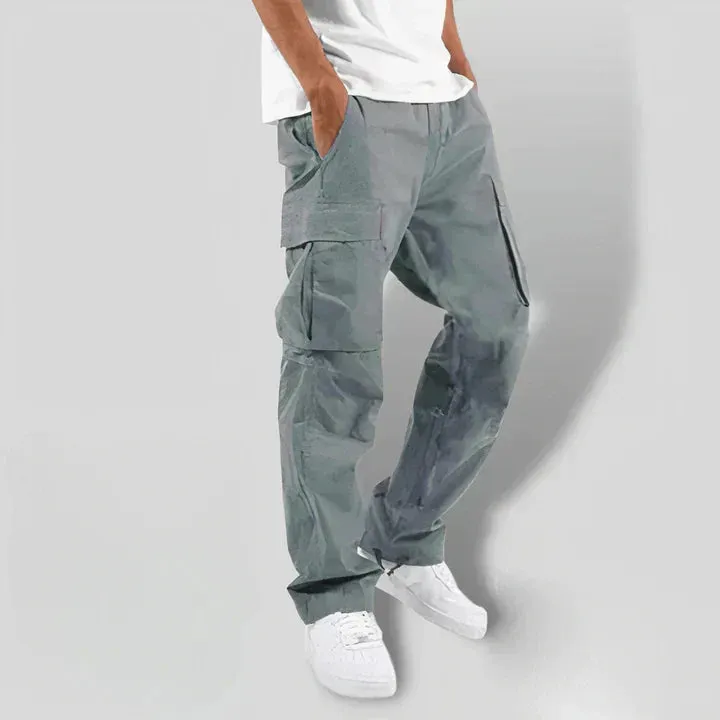 Dark Gray Felix Men's Cargo Pants in Colorful Design