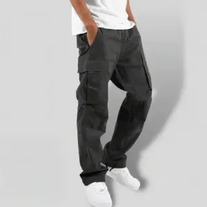 Dark Gray Felix Men's Cargo Pants in Colorful Design