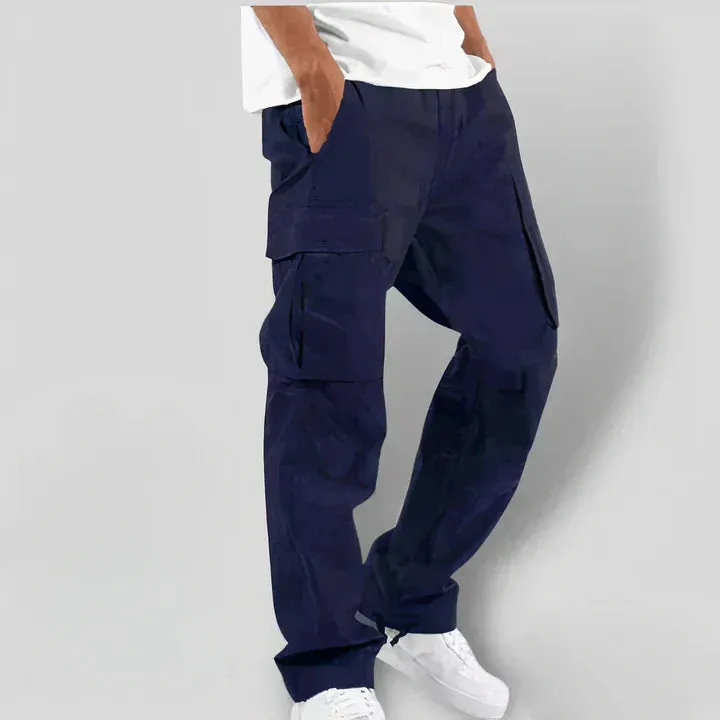 Dark Gray Felix Men's Cargo Pants in Colorful Design
