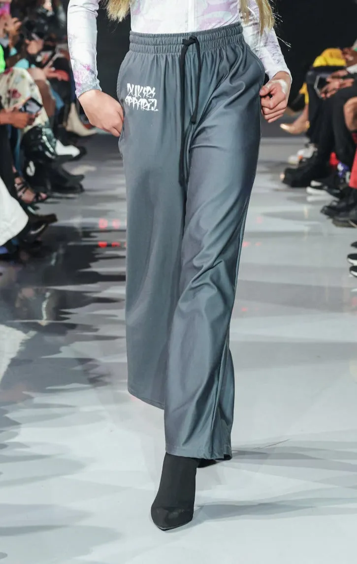 Dark Grey Streetwear flare pants
