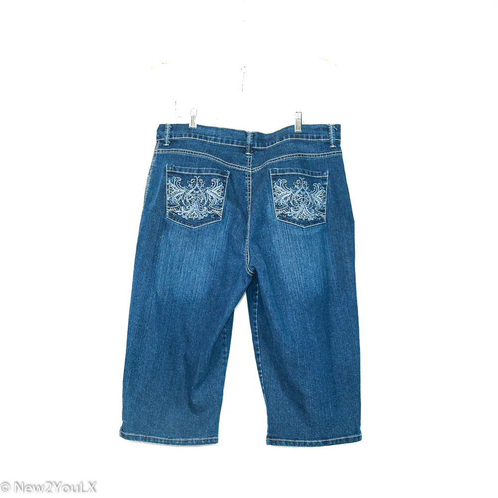 Dark Wash Amanda Capri Pants (Gloria Vanderbilt)