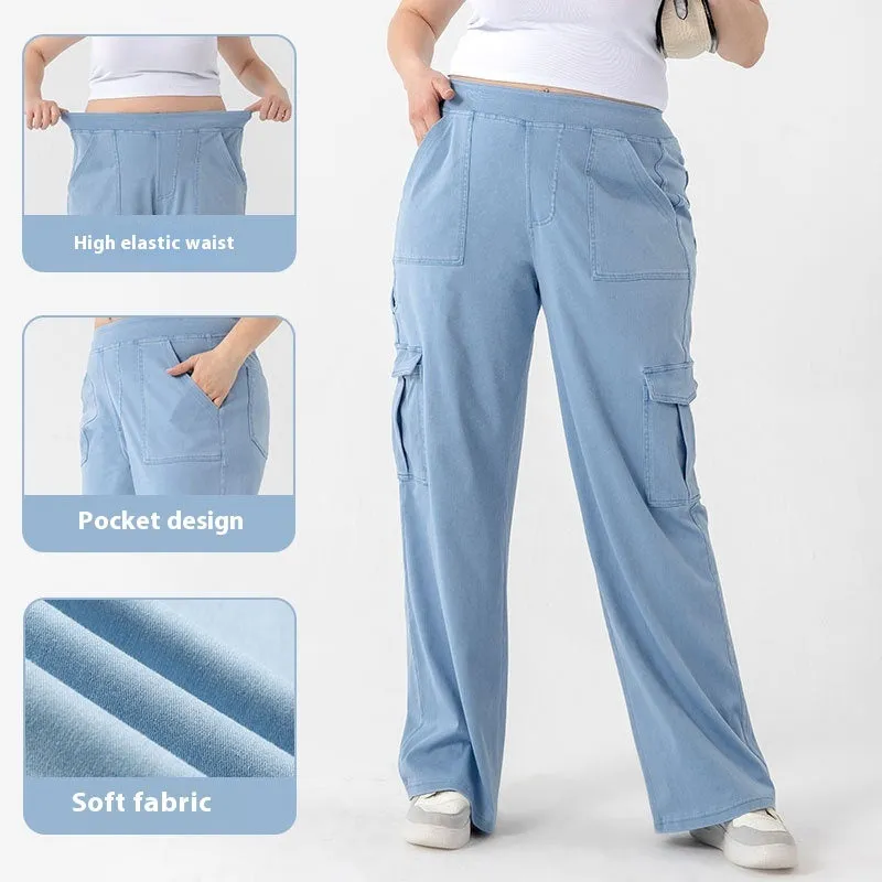 DenimFlex High Waist Stretch Sweatpants