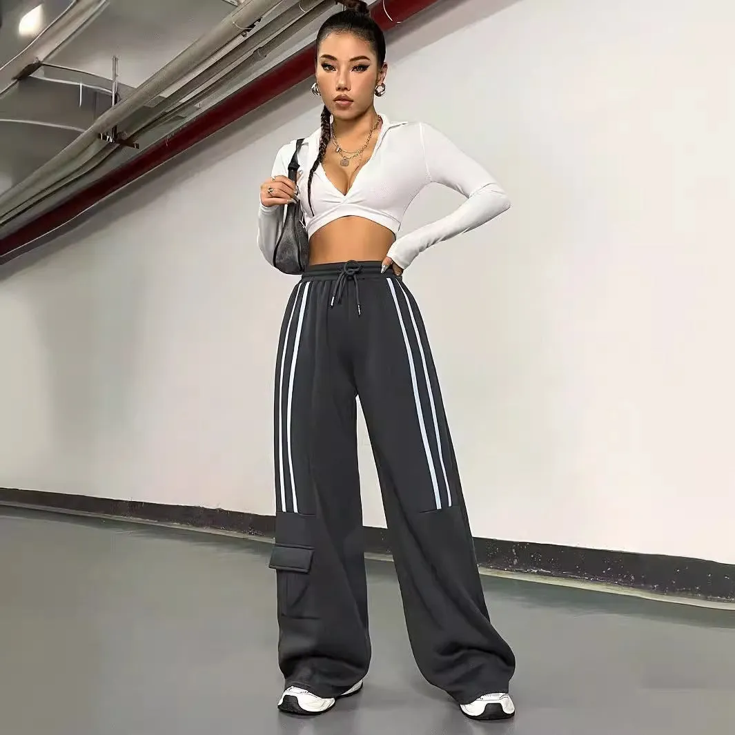 Design Sense Cargo Sweatpants Women's Retro Casual
