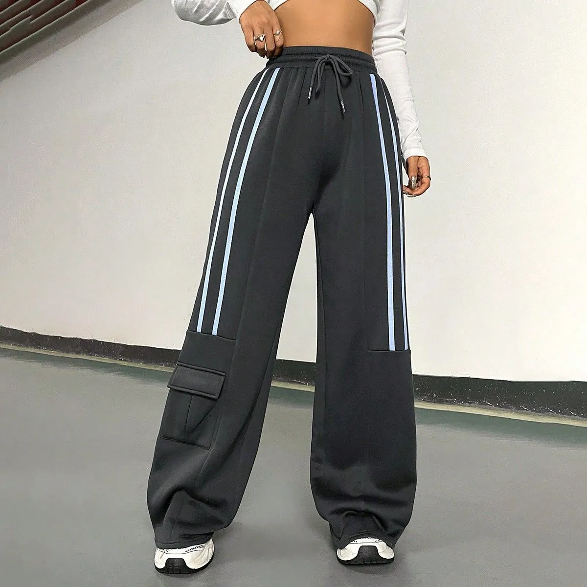 Design Sense Cargo Sweatpants Women's Retro Casual