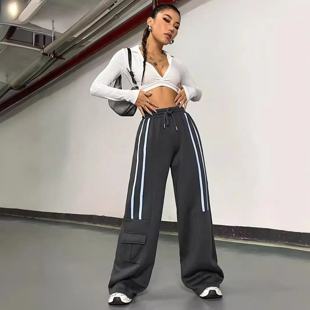 Design Sense Cargo Sweatpants Women's Retro Casual