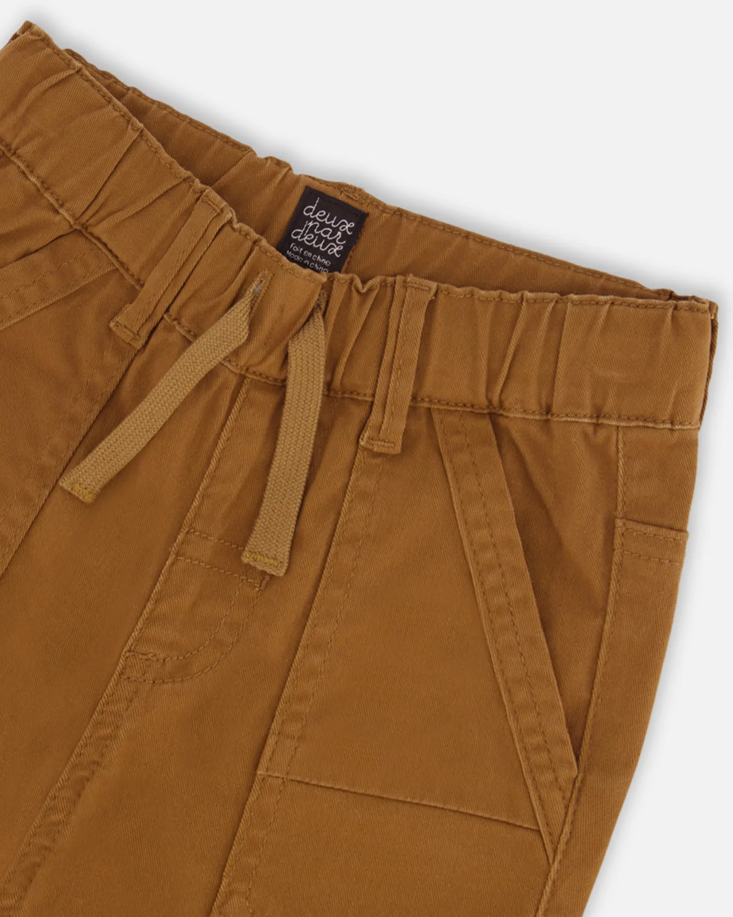 Deux Par Deux Stretch Twill Jogger Caramel