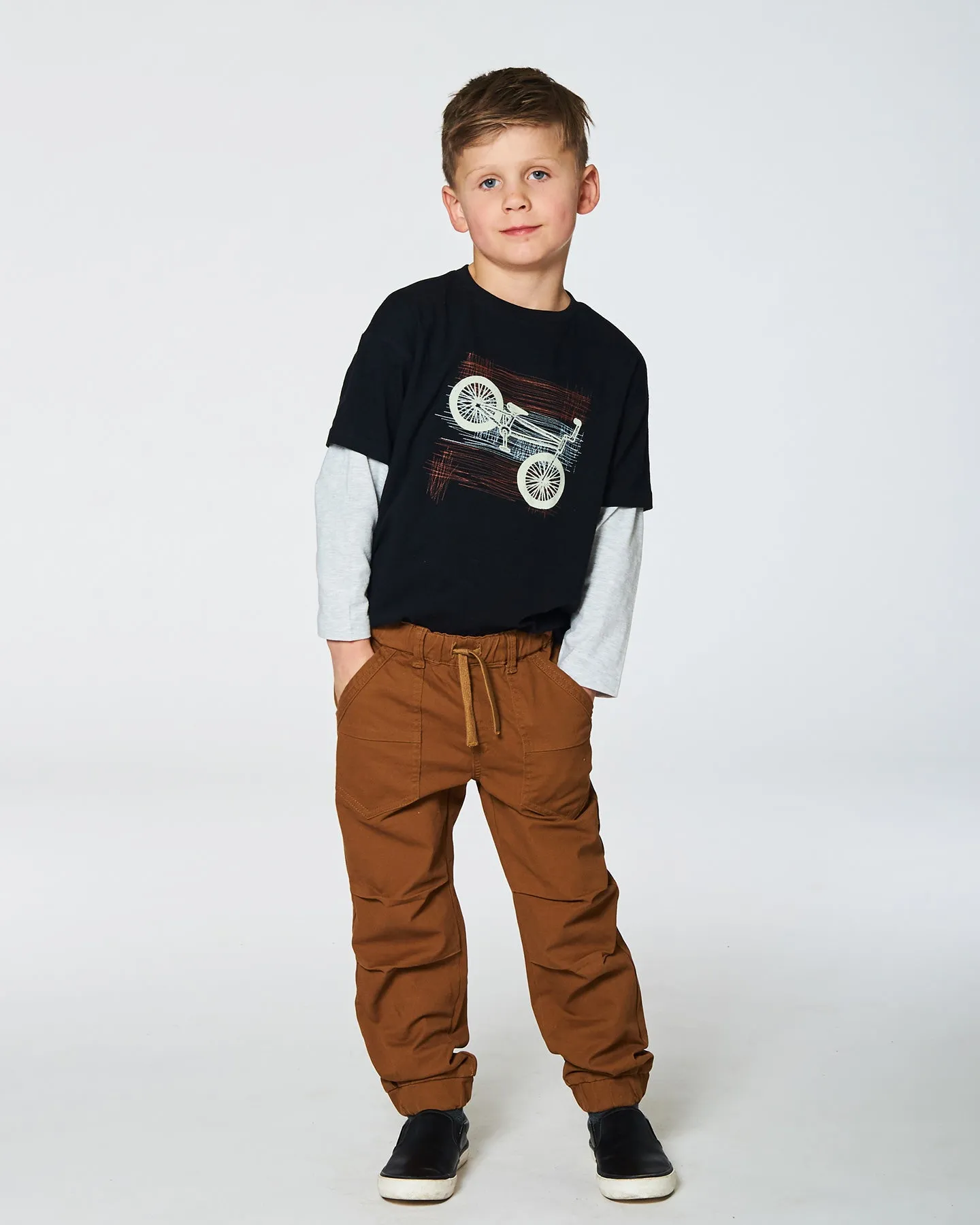 Deux Par Deux Stretch Twill Jogger Caramel