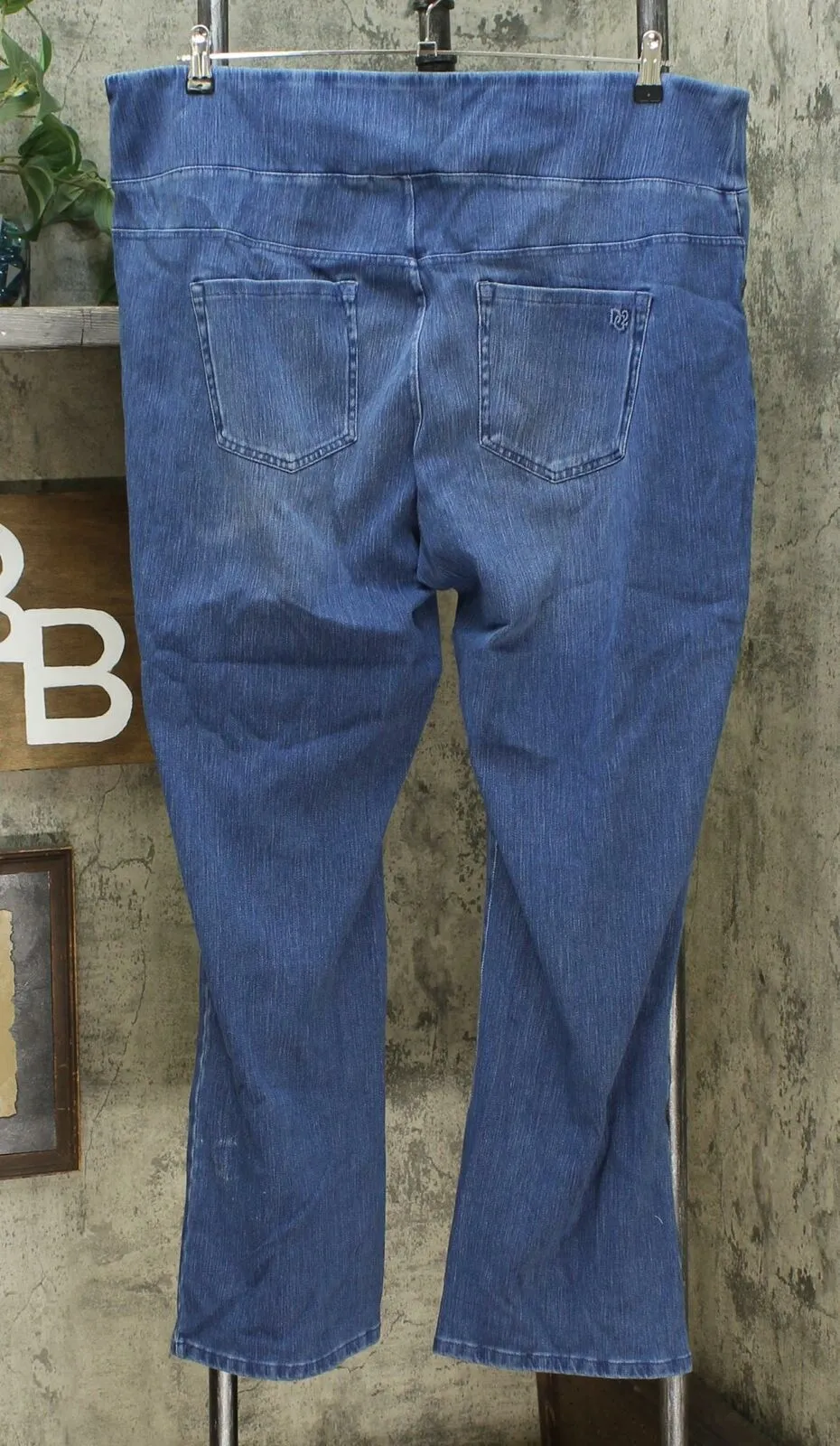 DG2 by Diane Gilman Stretch Knit Twill Boot Cut Jeggings Midtone Plus 2X