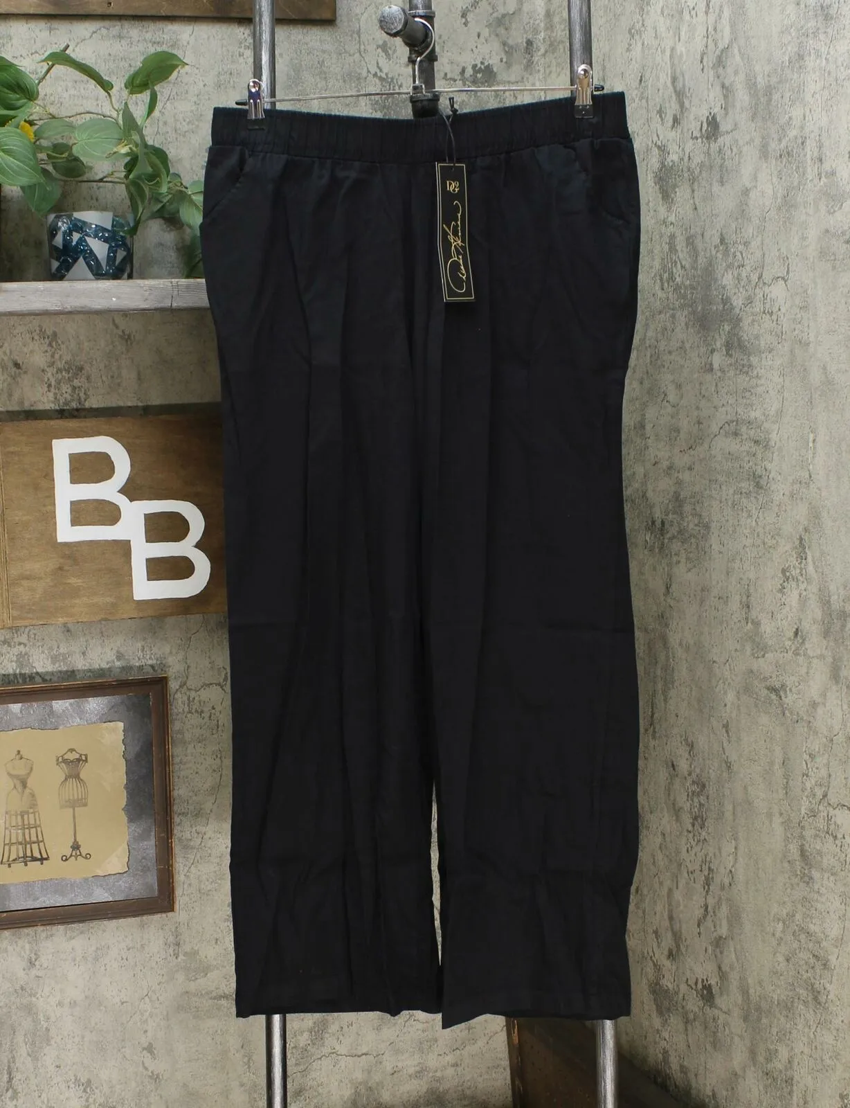 DG2 by Diane Gilman Women's Chambray Woven Wide Leg Pants