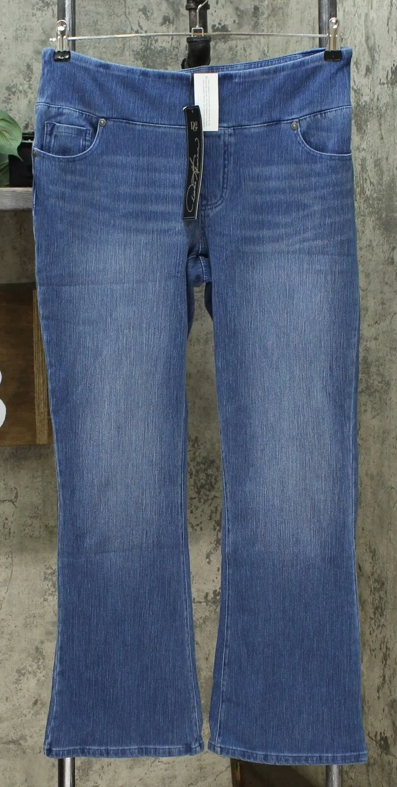 DG2 by Diane Gilman Women's Petite Stretch Knit Twill Boot Cut Jeggings
