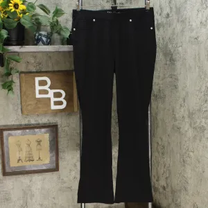 DG2 by Diane Gilman Women's Pull On Stretch Ponte Boot-Cut Pants Black Medium