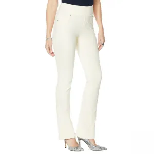 DG2 by Diane Gilman Women's Stretch Knit Twill Boot Cut Jeggings