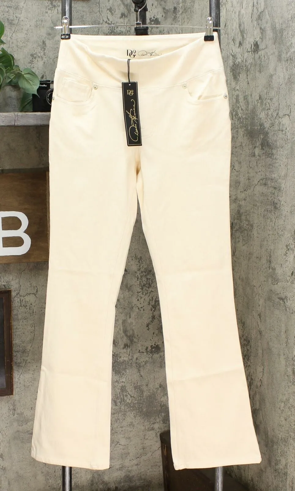 DG2 by Diane Gilman Women's Stretch Knit Twill Boot Cut Jeggings