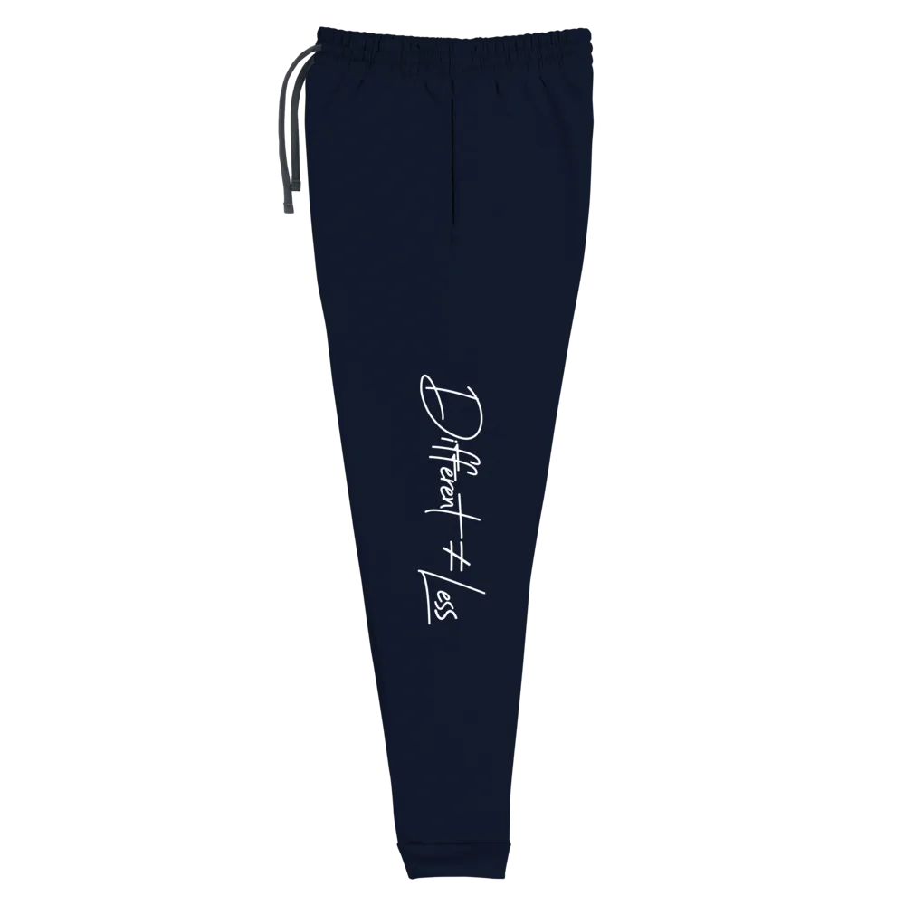 Different Does Not Equal Less (Original Clean Design) Unisex Dark Sweatpants
