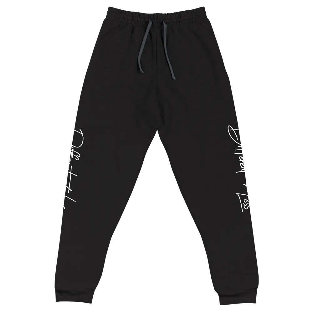 Different Does Not Equal Less (Original Clean Design) Unisex Dark Sweatpants