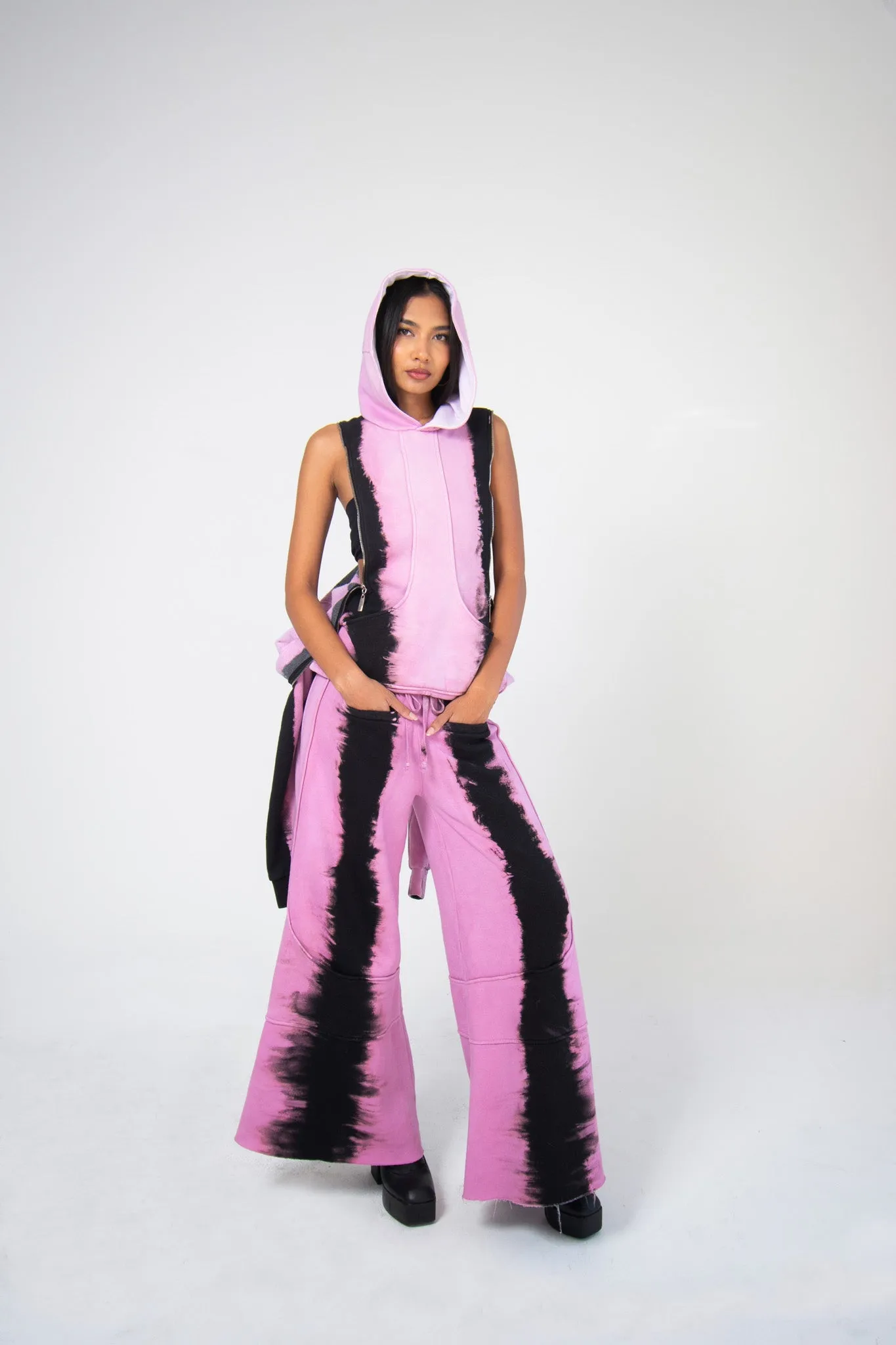 DIVIDER SWEATPANTS - TOXIC PINK