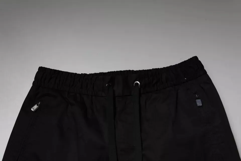 Dolce & Gabbana Black Cotton Stretch Skinny Sweatpants Pants