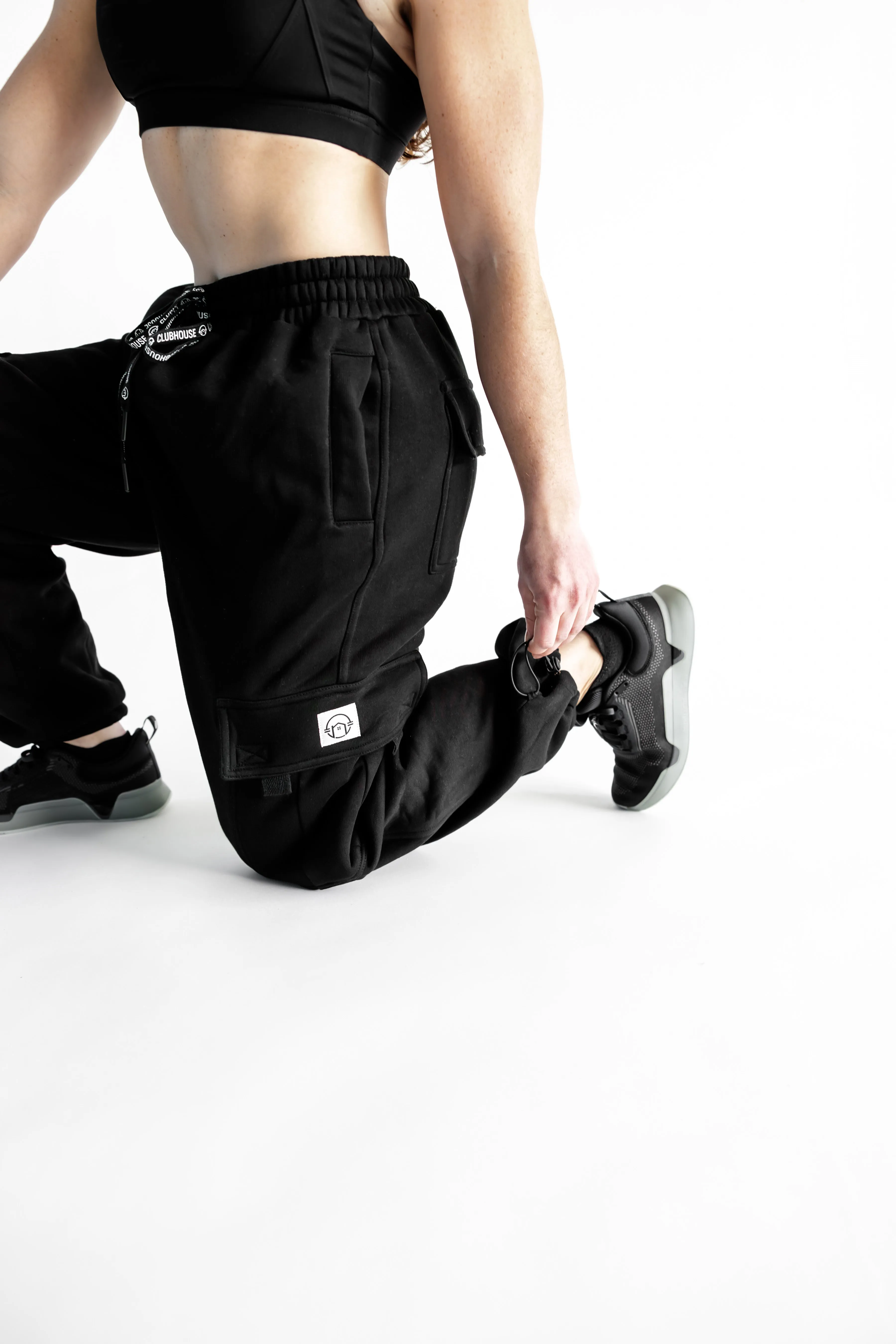 Domain Cargo Sweatpants - Black