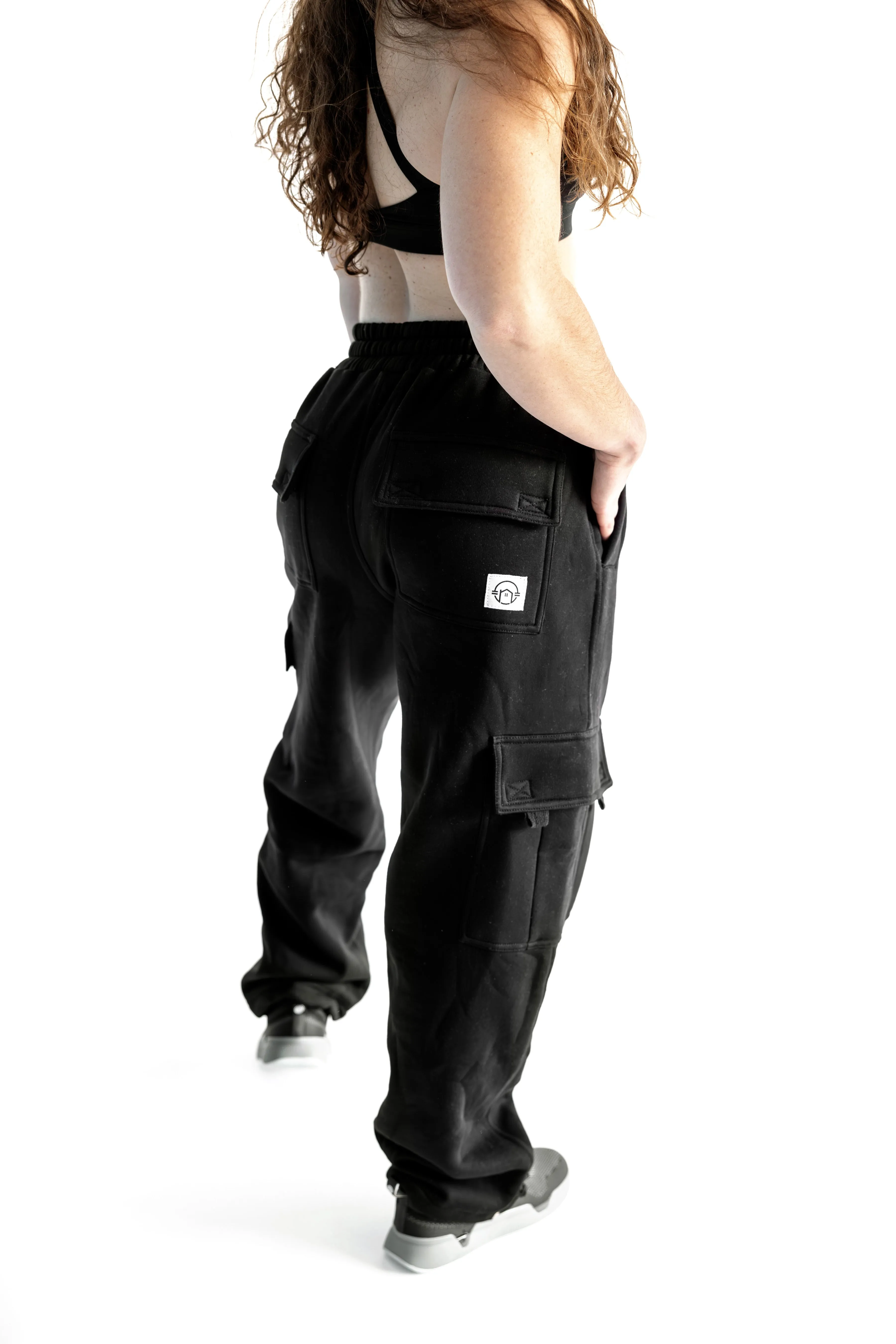 Domain Cargo Sweatpants - Black