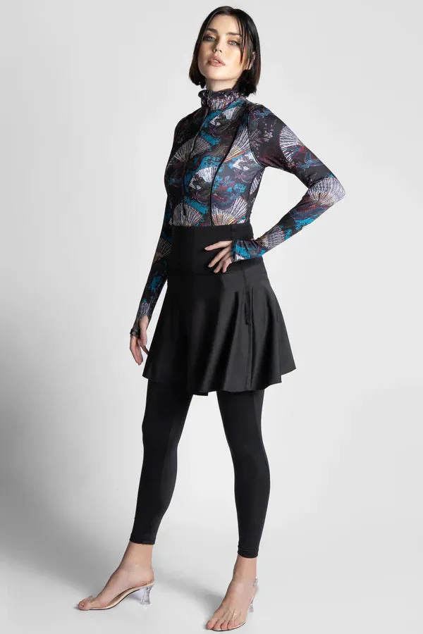 DRAGON FIRE - A PREMIUM BURKINI HIGH QUALTY 4 PACK FULL BODY BURKINI ONE PIECE SWIMSUIT WITH BEACH SKIRT AND PANTS AND SWIM CAP