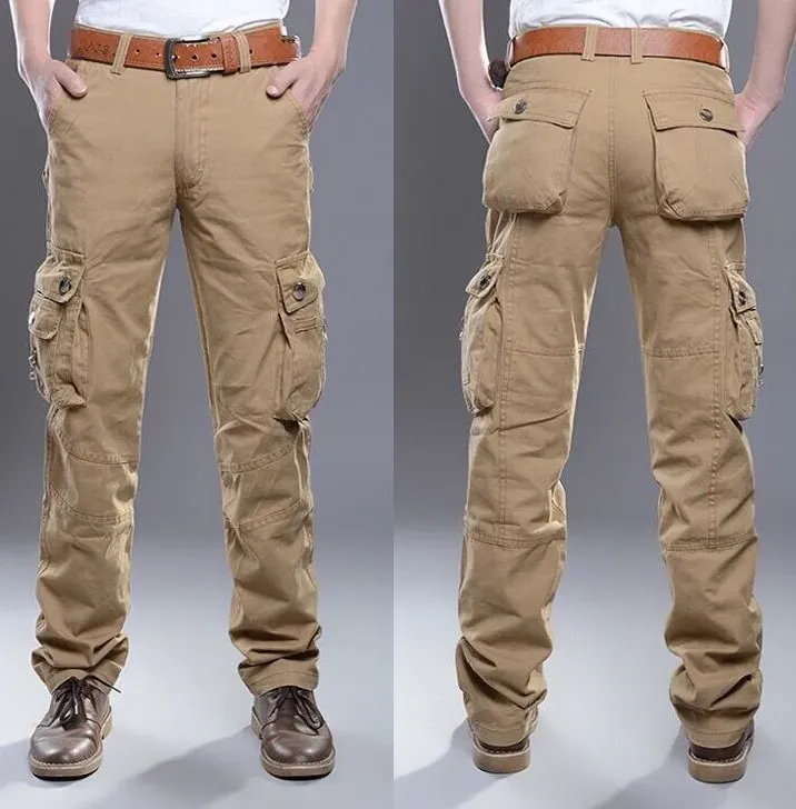 Durable men's cargo pants for military use