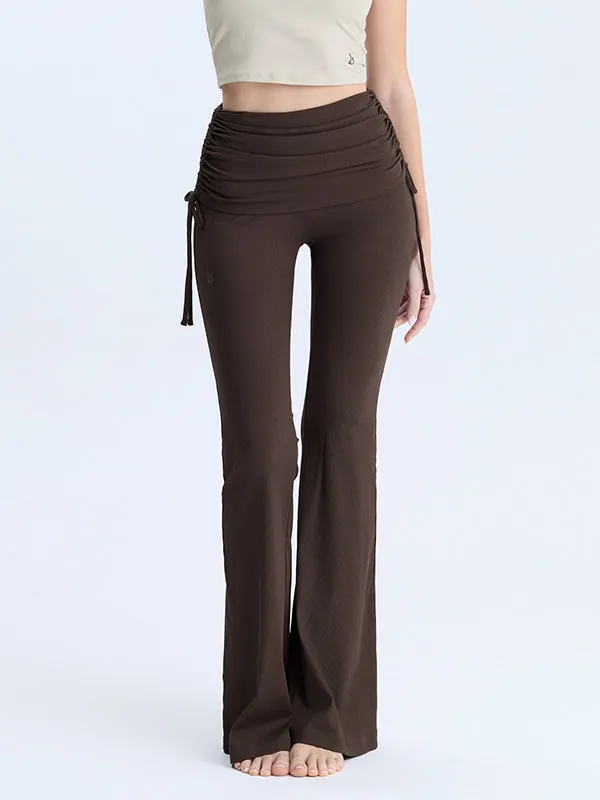 El-flex Rib Shirring Over Layered Bootcut Pants SSver.