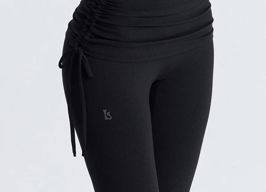 El-flex Rib Shirring Over Layered Bootcut Pants SSver.