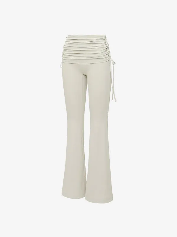 El-flex Rib Shirring Over Layered Bootcut Pants SSver.