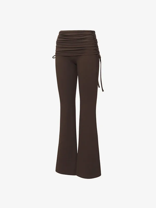 El-flex Rib Shirring Over Layered Bootcut Pants SSver.