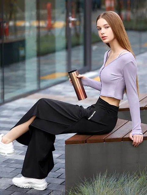 El-touch H Slit Wide Pants